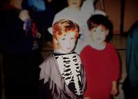 Child Adam Lanza dressed as the Grim Reaper for halloween in 1995.