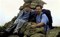 Adam (age 10) resting during a hike with his father in around 2002.